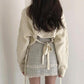 Hemp Pattern Retro Knitted Sweater Loose and Thin V-neck Jacket Short Solid Color Casual Top