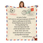 Flannel Throw Blanket Letter Printed 3D Letter Printing Envelope Blanket  Home Flannel Message Blanket