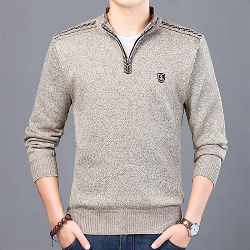 Autumn and Winter Men's Sweater Long-sleeved Warm All-match Stand-up Collar Loose Sweatshirts