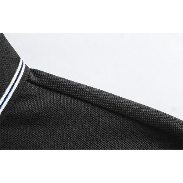 Men's Embroidered Long Sleeve Polo Shirt Cotton Large Size Lapel T-Shirt High Quality Bottoming Solid Color Top