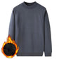 Autumn and Winter Men's Half Turtleneck Sweater Plus Velvet Thick Warm Pullover Sweater Warm Bottoming Shirt Suitable for Middle-aged and Elderly Men