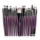 20PCS Professional Soft Cosmetic Foundation Eyebrow Shadow Makeup Brush Set Kit