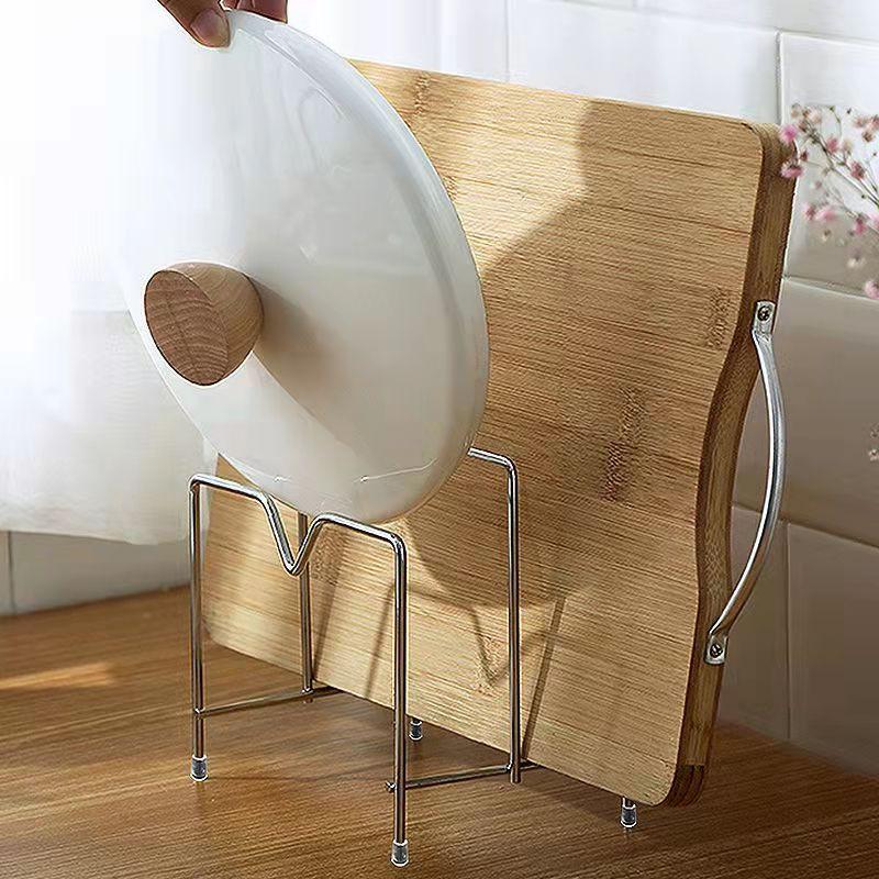 Vertical Kitchen Pot Cover Rack Cutting Board Rack Towel Rack Multifunctional Stainless Steel Knife Rack Board Rack Storage Rack