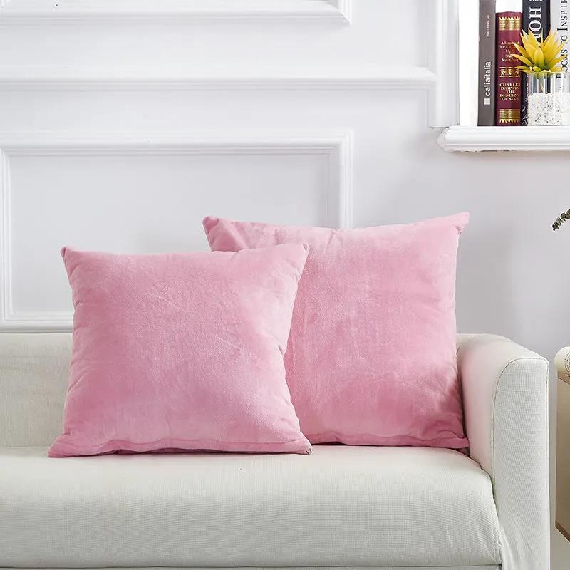 Pillow Girls Sleeping Suede Cushion Sofa Office Bed Back Cushion Waist Cushion Bedside Pillowcase with Core