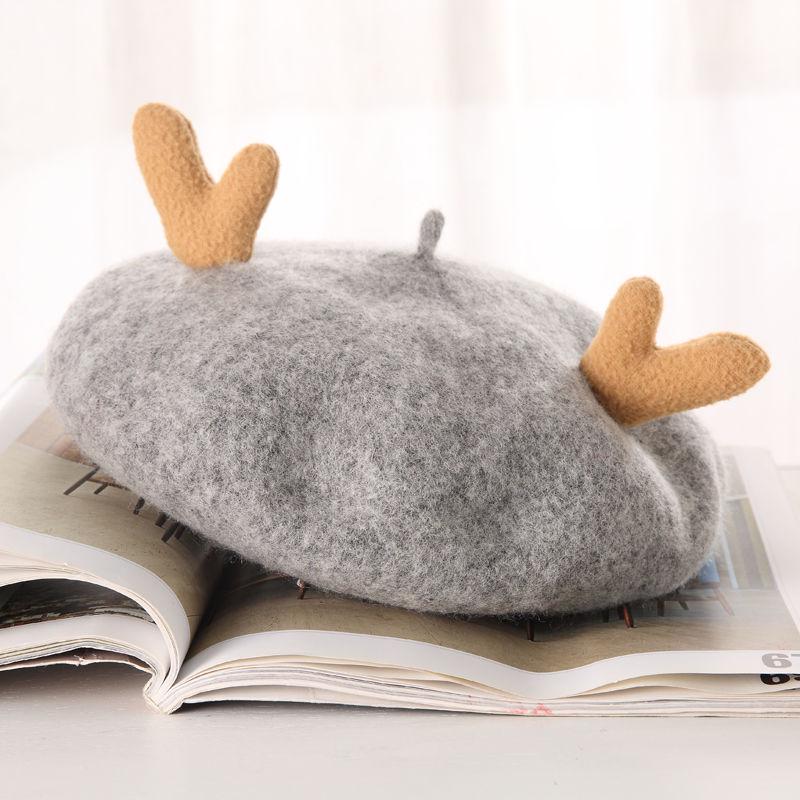 Winter Christmas gift  Berets Hairy elk hat Woman Christmas decoration Christmas hat
