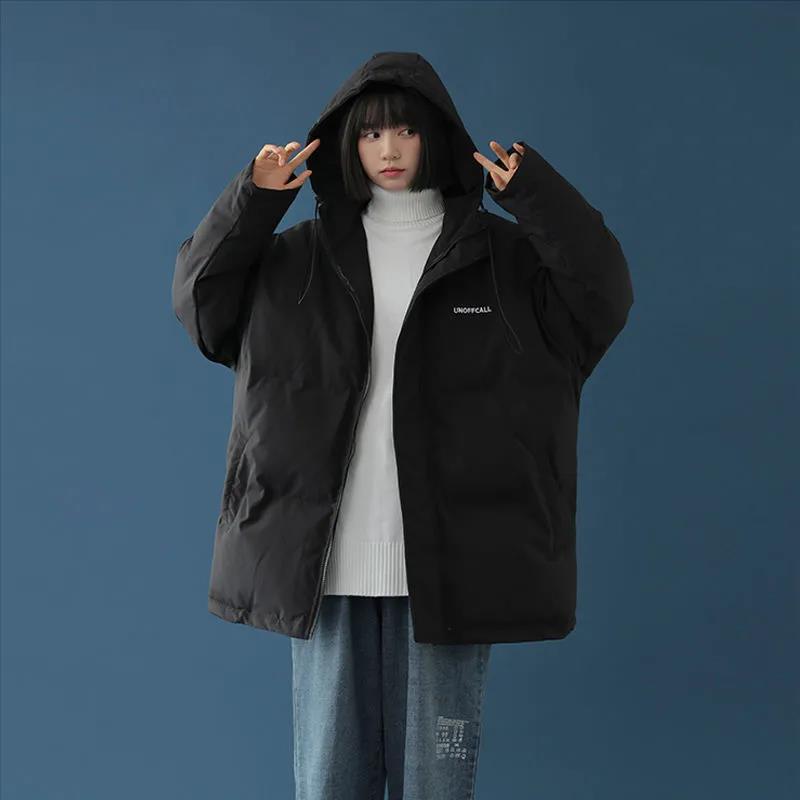 Down Jacket Winter Ladies Fashion Korean Thick Warm Hooded Short Plus Size Cotton Jacket