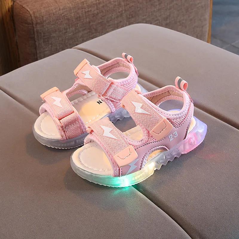 1-5 Years Old Children's Shoes Light-up Shoes Boys Baby Sandals Summer Girls Light-up Shoes