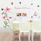 Pink Lily Flower Frame Romantic bedroom living room porch decorative wall sticker