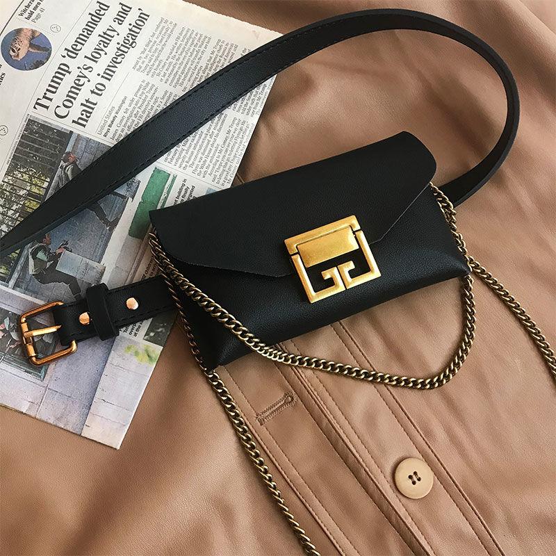 Retro Snakeskin Pattern Small Waist Bag Female Leisure Shopping Bag Chain Slung Original Mini Waist Bag Mobile Phone Bag