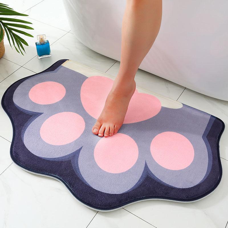 Absorbent Floor Mats Bathroom Non-slip Mats Household Cute Carpets Door Mats Toilet Door Mat Toilet Floor Mats