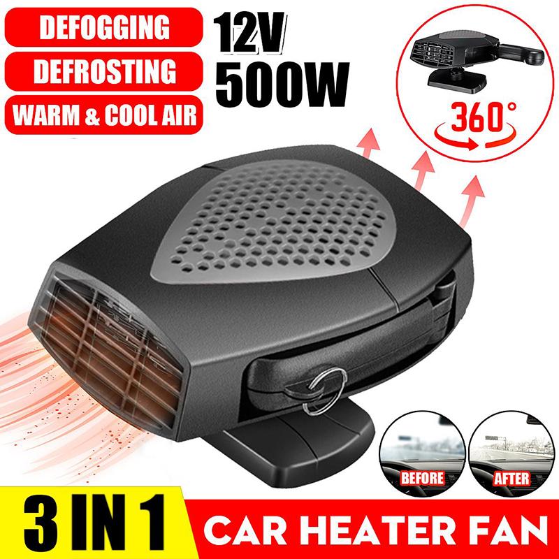 12V/24V Car Electric Heater Clothes Dryer Portable Air Purifier Windshield Defroster Heater for Car Truck RV SUV
