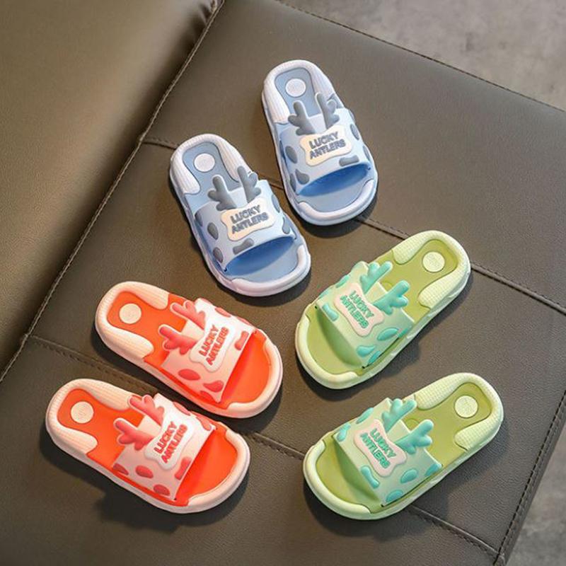 Children's Sandals  Slippers Summer Cartoon Home Bathing Bathroom Non-slip Soft-soled Beach Shoes  Boys and Girls