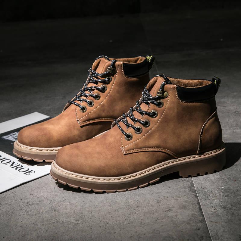 Winter Boots Men Super Warm Comfortable Martin Boots High-top Lace-Up Fashion Winter Shoes Men