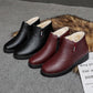 Women's Boots Thickened Warm Middle-aged Elderly Cotton Shoes Women's Winter Shoes Plus Velvet Non-slip Flat Soft Bottom Comfortable Leather Shoes