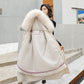 Detachable Pie Overcoming Women's Knees Plus Velvet Thin Cotton-padded Jacket Women's Loose Padded Padded Jacket