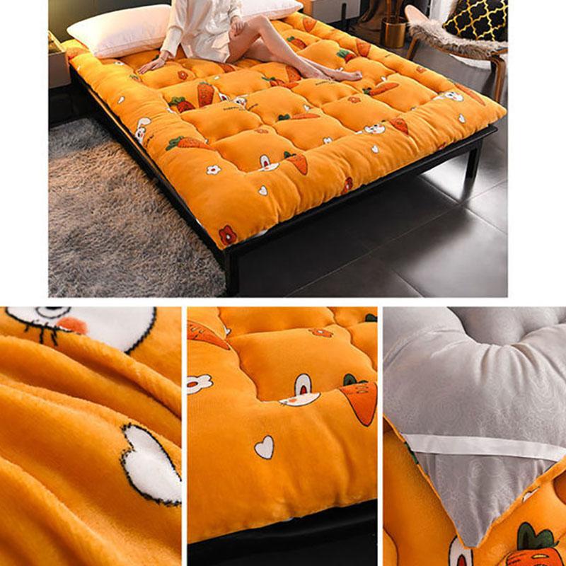 Lamb Velvet Mattress Pad Thickening Plus Velvet Warmth Non-slip Folding Dormitory Mattress Household Sleeping Pad Quilt