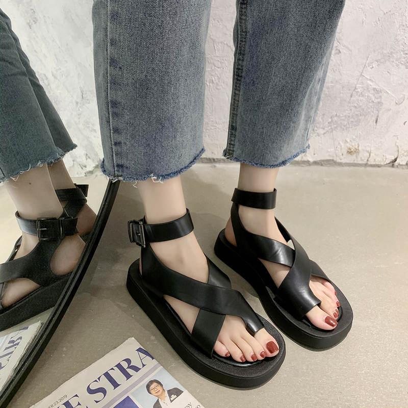 High Quality Sports Sandals Women Summer Thick -Soled Platform Shoes  Casual Beach Roman Shoes Women 'S Shoes
