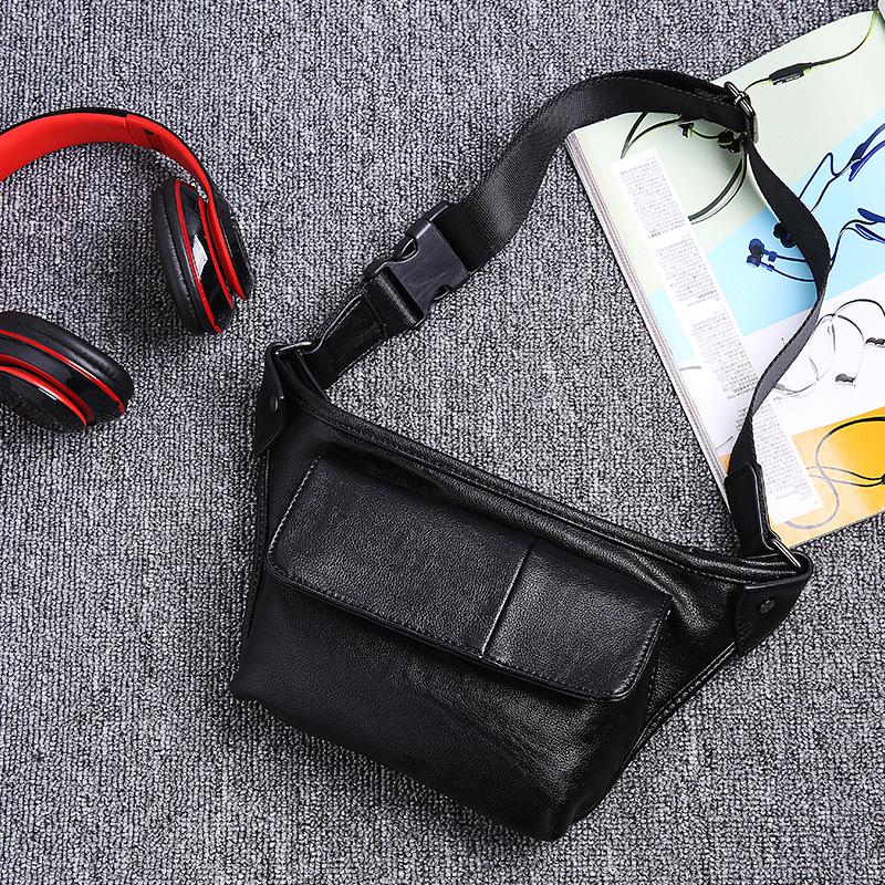 Waist Bag Men's Black Large-capacity Waterproof Shoulder Bag Outdoor Riding Sports Messenger Bag