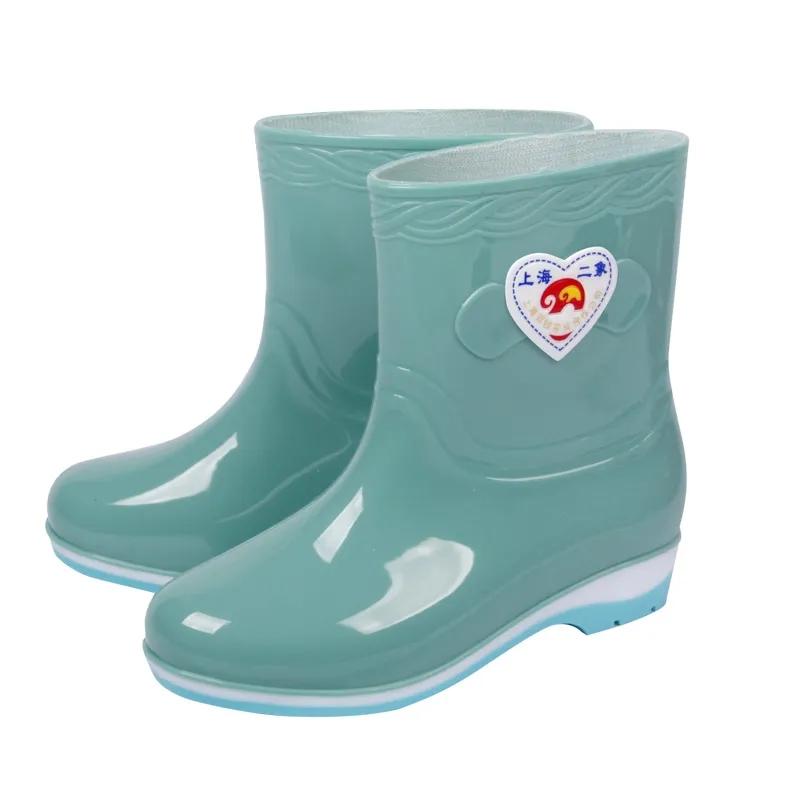 Rainfall Women Middle Tube Adult Short Water Shoes Non-slip Fashion Rain Boots Low Boots Waterproof Shoes