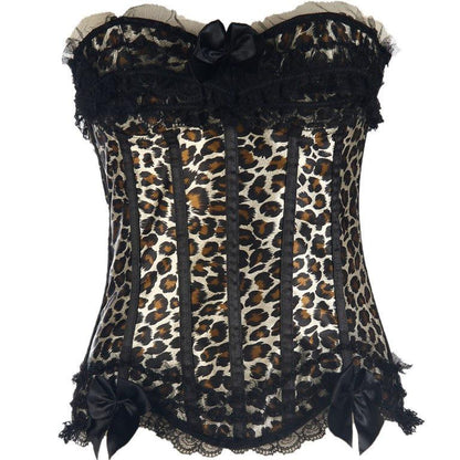 Corset Minceu Lace Sexy Waist Trainer Plastic Boned Jacquard Plus Size Overbust Bustier Corset Top