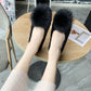 Flat-bottomed Plus Velvet Single Shoes Warm Lazy Beanie Shoes Women Plus Velvet Cotton Scoop Shoes Plush Shoes Moccasin Shoes