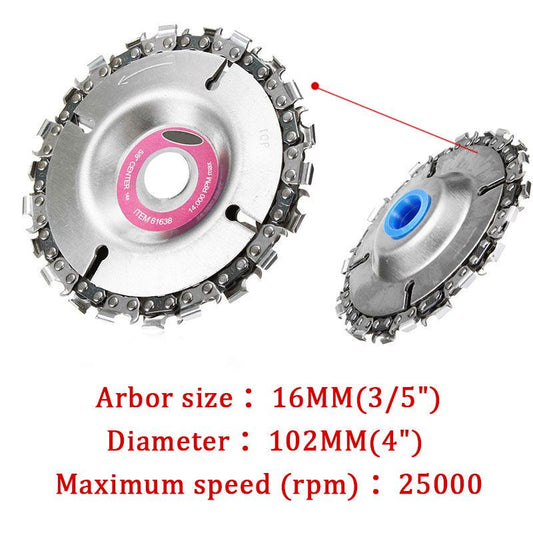Grinder Chain Disc 4 Inch Wood Carving Disc For 100/115mm Angle Grinder 22 Tooth