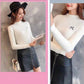 Pofulove waterproof mink half turtleneck sweater women long-sleeved winter fit bottoming shirt women