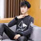 Autumn and Winter Thick Mink Sweater Men's Paper Airplane Splicing Color Sweater Fashion Youth Knitwear Men
