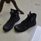 Men Canvas Palladium Solid Military Ankle Oxford Casual Tactical Boots