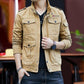 2019 Casual Jacket M-45XL Men Autumn Outerwear Mandarin Collar Clothing Male Bomber Jacket