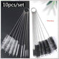 10Pcs/set Household Kitchen Clean Tool White/Black Nozzle Bottle Tube Cleaning Brush Set