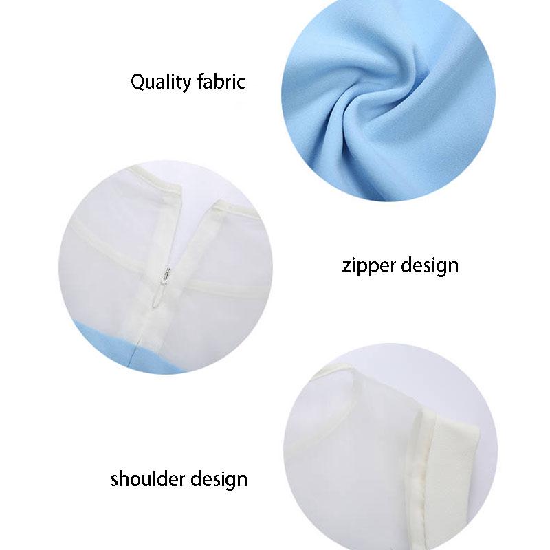 Pofulove Summer Women Round Neck Slim Temperament Short Dress Sleeveless A-Line Dress