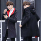 Men's Jacket 2019 Autumn Winter Trench Men Windbreaker Long Hooded Coat Wool Jacket Woolen Coat