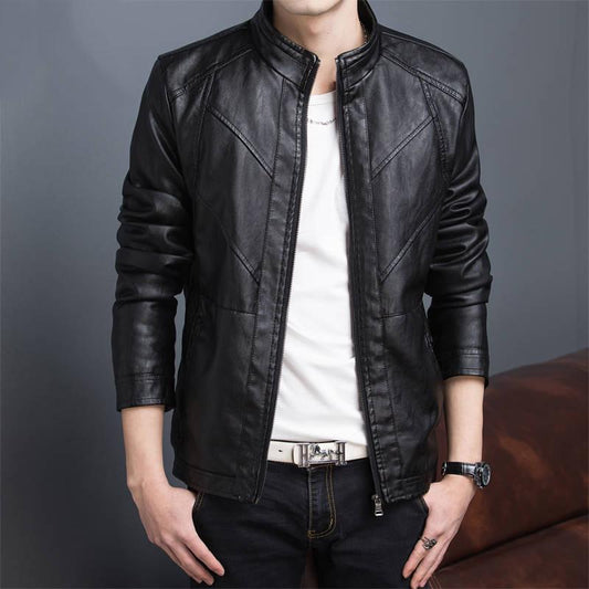 Autumn Men's PU Leather Jacket for Men Fitness Fashion Male Jacket Casaco Masculino Casual Coat Male