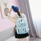 Girls School Bag Student Korean Version of The Large-capacity Waterproof Backpack Small Fresh Printed Backpack Female Bag