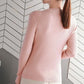 Women's V-Neck Knit Sweater Fashion Slim Solid Color Sweater Outer Wear Pullover
