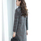 Spring and Autumn Temperament Mid-length Coat Popular Casual Loose Plaid Windbreaker Jacket Women
