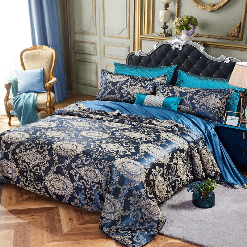 Satin Jacquard Four-piece Bed Set Home Bedding Continental Light Luxury