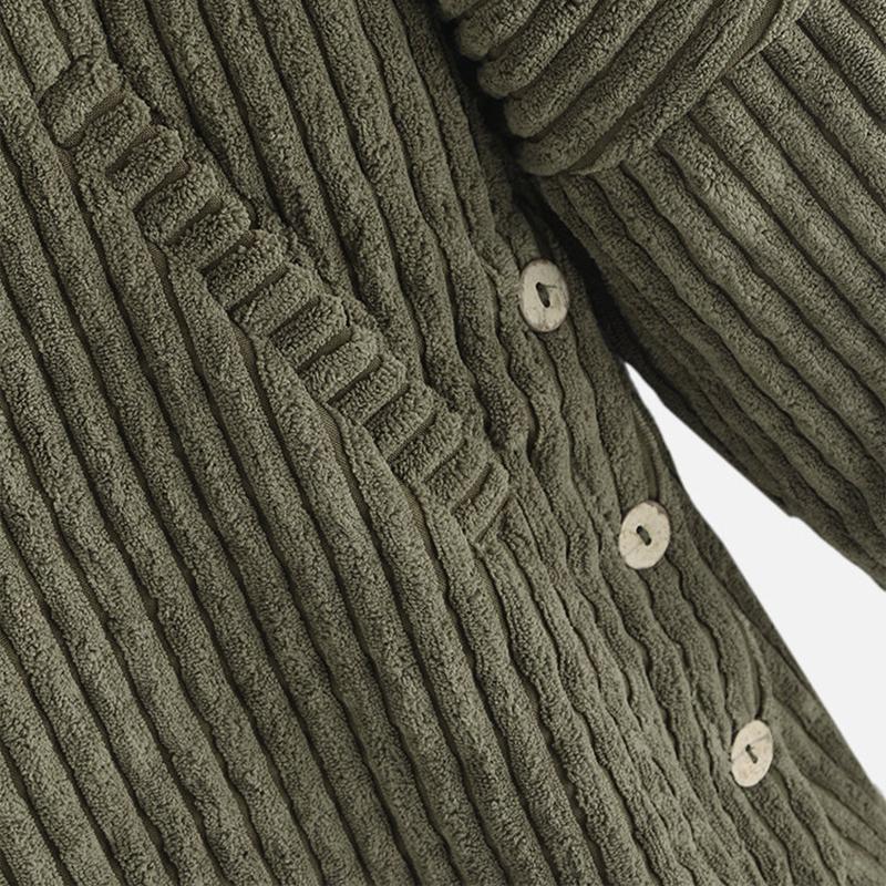 Autumn Winter Jacket for Women Corduroy Hooded Coats Solid Casual Plus Size Parkas