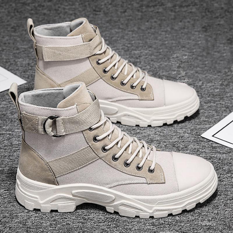 British Male Martin Boots Korean Style High-top All-match Boots Inner Heightened Casual Tooling Boots