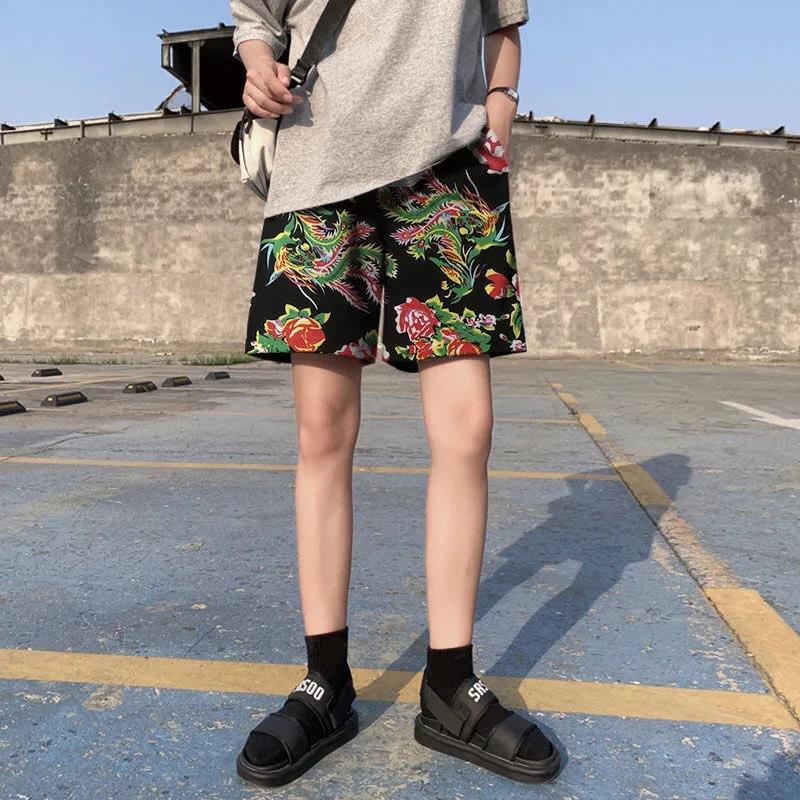 China Style Big Flowered Pants Original Sufeng Net Safflower Pants Loose Hip Hop Casual Pants Men's and Women's Fashion