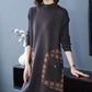 Autumn and Winter Loose Slim Sweater Dress Long Sleeve Large Size Knitted Base Skirt Fashion Casual Women Sweater Dress
