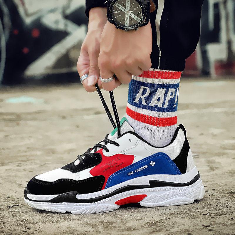 Running Shoes for Men Comfortable Sneaker Lace-up Outdoor Mesh Fitness Jogging Sport shoes for Men