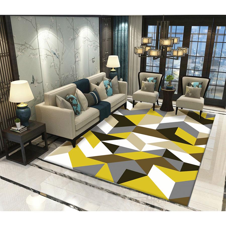 Large size geometric carpets  for Parlor Crane Printed Living Room Area Rugs  Floor Rugs for Bedroom