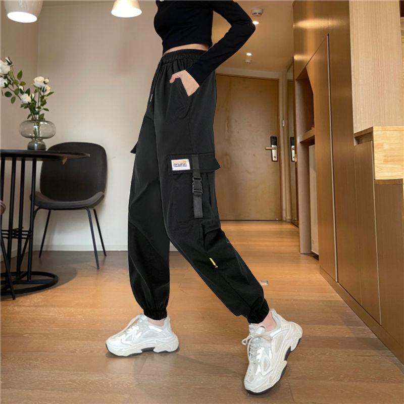 Sweatpants Female Korean Version of Loose and Thin Pants Female Thick Legs All-match English Embroidered