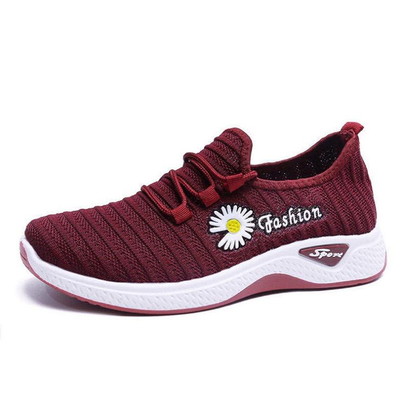 Spring Summer Single Shoes Non-slip Lightweight Soft-soled Cloth Shoes Women's Sports Casual Shoes Middle-aged