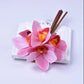 Simulation Bouquet 4 Heads Hand Pierced Feel Cymbidium Artificial Flowers Home Decoration Flower Vase Flower Arrangement