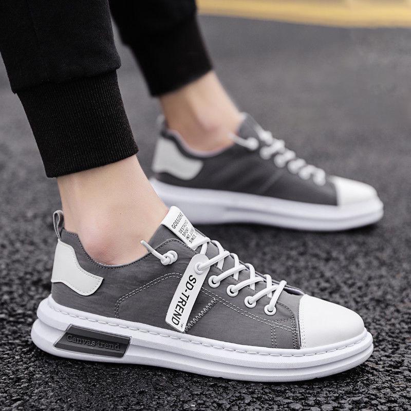 Men's Shoes Sports Shoes Men's Classic Canvas Lace-up Shoes Men's Low-top Comfort Flat Shoes Men
