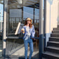 Short V-neck Cardigan Sweater Female Button Korean Style Long-sleeved Loose Striped Knitted Solid Color Coat