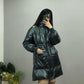 Winter Stand-collar Down Jacket Women's Mid-length White Duck Down Winter New Waist Shiny Thick Coat Winter Warmth Thick Cotton Jacket